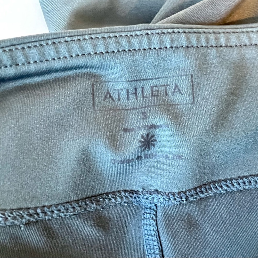 ATHLETA Workout Capri Spandex Leggings With Zippered Pocket—SZ. SMALL - Picture 3 of 12